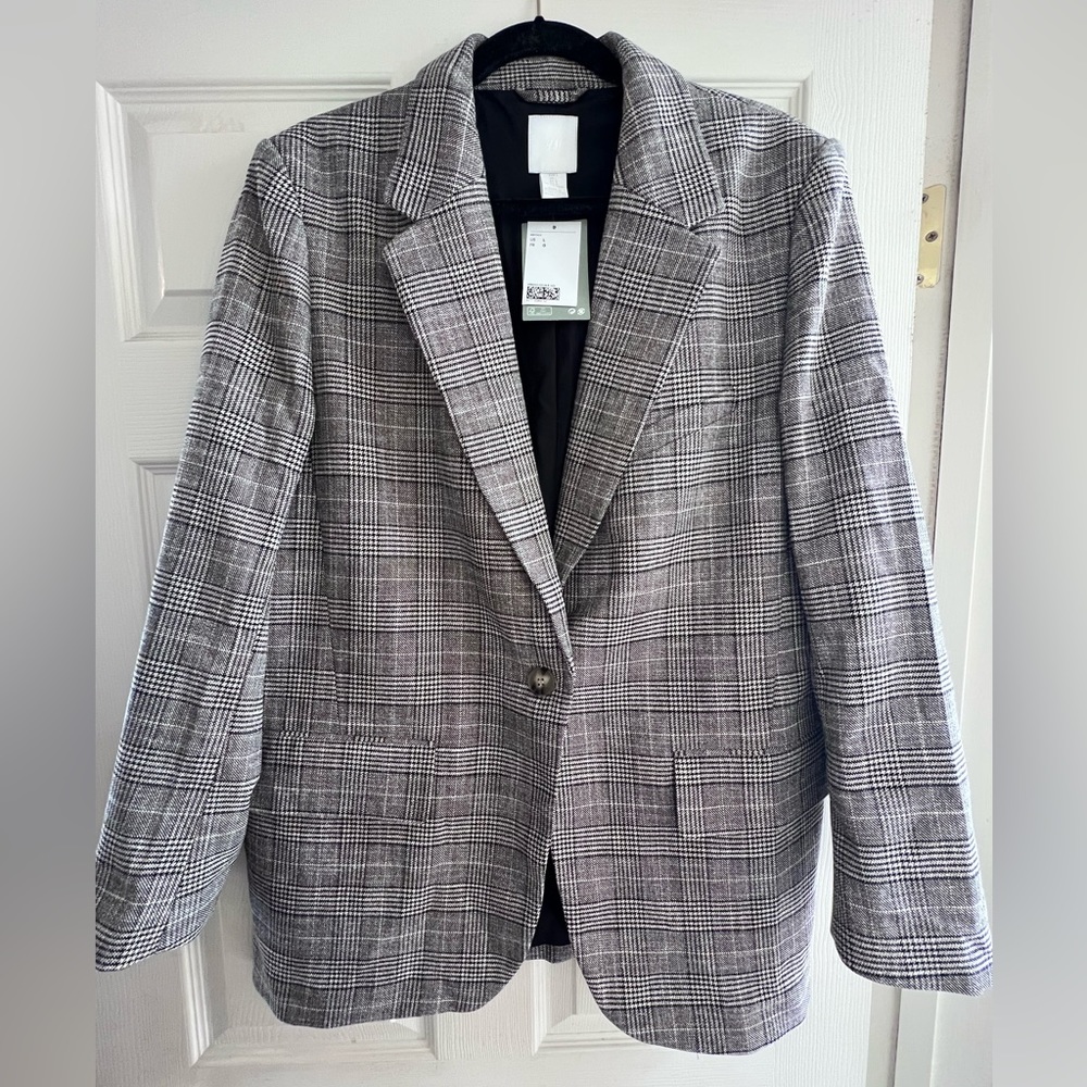 BROWN PLAID BLAZER